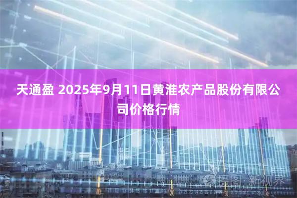 天通盈 2025年9月11日黄淮农产品股份有限公司价格行情