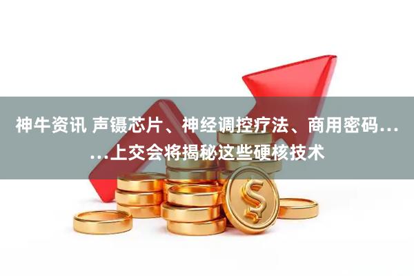 神牛资讯 声镊芯片、神经调控疗法、商用密码……上交会将揭秘这些硬核技术