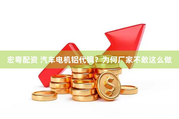 宏粤配资 汽车电机铝代铜？为何厂家不敢这么做