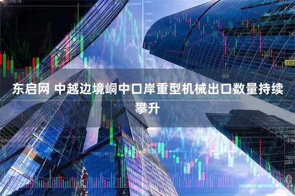 东启网 中越边境峒中口岸重型机械出口数量持续攀升