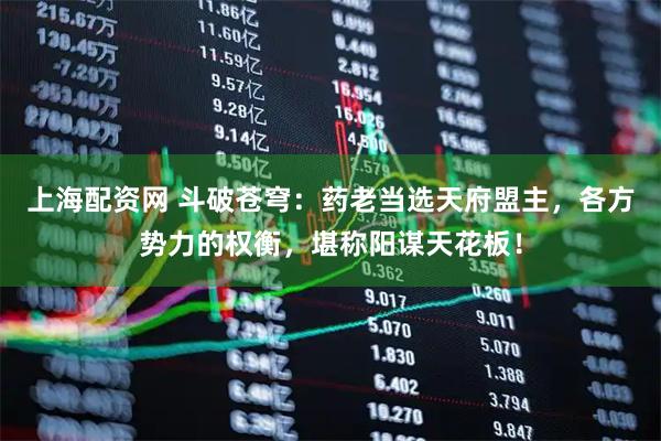 上海配资网 斗破苍穹：药老当选天府盟主，各方势力的权衡，堪称阳谋天花板！